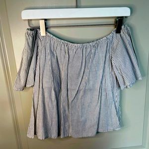 Express off the shoulder crop top